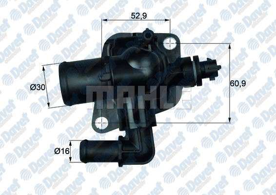 MAHLE TI15088 Termostat Komple ( G1054.88 ) Doblo Grande Punto Evo Fiorino 1.3dmjt (09-12) Astra J 1.3cdti 10-> (Behr)